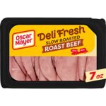 Oscar Mayer Deli Fresh Slow Roasted Roast Beef Sliced Lunch Meat (7 oz Package)