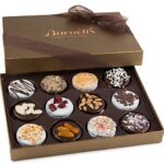 Barnett's Christmas Chocolate Gift Baskets, 12 Cookie Chocolates Box, Covered Cookies Mens Holiday Gifts, Gourmet Prime Food Idea, Candy Basket Delivery For Her Men Women Families, Thanksgiving Ideas