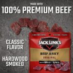 Jack Link's Beef Jerky, Original - Flavorful Meat Snack for Lunches, Ready to Eat Snacks, Great Stocking Stuffers - 7g of Protein, Made with Premium Beef - 0.625 Oz Bags (Pack of 5) - Image 5