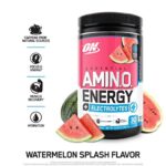 Optimum Nutrition Amino Energy Plus Electrolytes Energy Drink Powder, Caffeine for Pre-Workout Energy, Amino Acids / BCAAs for Post-Workout Recovery, Watermelon Splash, 30 Servings- Packaging May Vary - Image 3