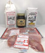Country Ham Breakfast Meal Kit With Biscuit Mix - Grits And Jelly Flavor of Your Choice (Blackberry Jam)